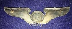 WW2 US Army Air Corp Observer Wing Hall Marked AE. CO. UTICA N. Y, STERLING