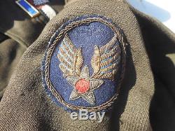 WW2 US Army Air Corp RCAF Pilots Ike Jacket Bullion Patch Silver Pilot Wing