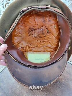 WW2 US Army Air Corp USAAF Officers Crusher Service Visor Hat Cap Vintage