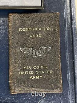 WW2 US Army Air Corps Lot Pilot Col. Wolfendon Photos Ephemera Pin Hat Medals