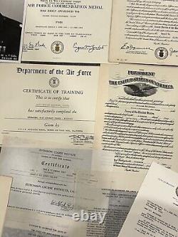 WW2 US Army Air Corps Lot Pilot Col. Wolfendon Photos Ephemera Pin Hat Medals