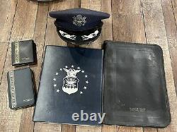 WW2 US Army Air Corps Lot Pilot Col. Wolfendon Photos Ephemera Pin Hat Medals