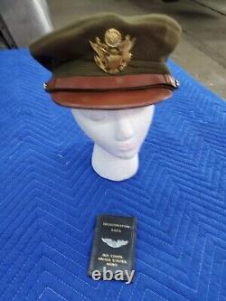 WW2 US Army Air Corps Luxenberg Officers Crusher Cap Sz. 7 1/4