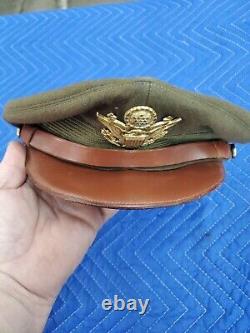 WW2 US Army Air Corps Luxenberg Officers Crusher Cap Sz. 7 1/4