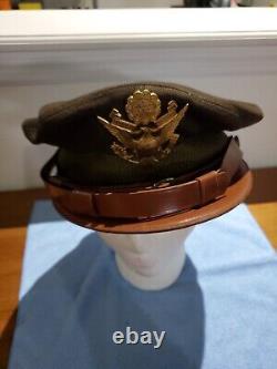 WW2 US Army Air Corps Pilot Named Officers Crusher Cap & Tunic Dated 1942 F/S