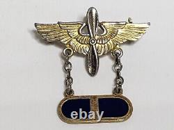 WW2 US Army Air Corps Service Pilot Flight Officer Photo Sweetheart Pin Insignia