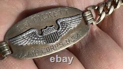 WW2 US Army Air Corps Sweetheart Gold Filled Pilot Wing Bracelet SWSB11