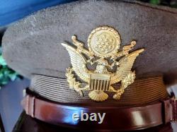 WW2 US Army Air Corps USAAF Officer's Crushers Cap Hat Really Good Condition