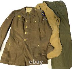 WW2 US Army Air Corps Uniform Set M44 Trousers M37 Field Shirt Service Coat 39R