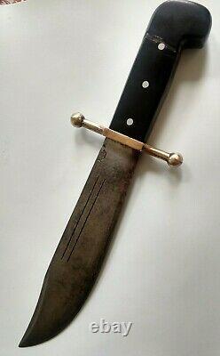 WW2 US Army Air Corps V44 Kinfolks Bowie Knife with scabbard and documentation