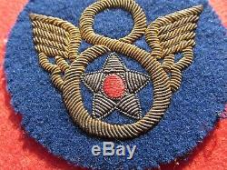 WW2 US Army Air Force 8th AAF Bullion patch British made Stubby wing