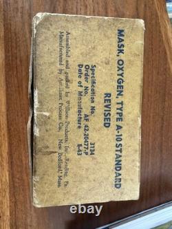 WW2 US Army Air Force A-10 Revised Oxygen Mask 1943 Original Boxed USAAF WWII
