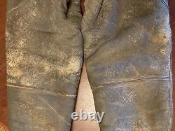 WW2 US Army Air Force Aero Leather 40R Flight Pants Trousers Sheepskin Shearling