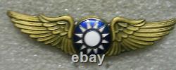 WW2 US Army Air Force Chinese Pilot Wing Flying Tigers, numbered