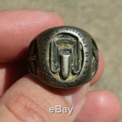 WW2 US Army Air Force Military Aerial Gunner Sterling Ring Size 9