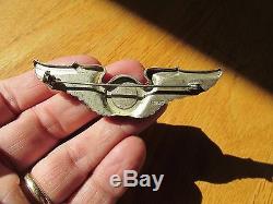 WW2 US Army Air Force Navigator wing pin back Sterling 3 inch USAAF