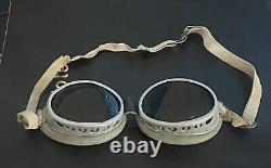 WW2 US Army Air Force Sky FIGHTER Pilot Goggles Aviator Goggles Vintage Withcase