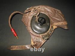 WW2 US Army Air Force TYPE A-11 FLIGHT HELMET & EARHONES SUPERB