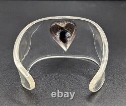 WW2 US Army Air Force USAAF Sweetheart Lucite Bracelet Red Heart Prop Wing