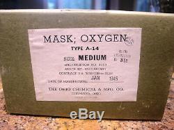 WW2 US Army Air Force USAAF, USN, A-14 Oxygen Mask NEW OLD STOCK SEALED