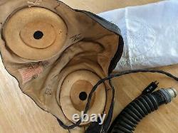 WW2 US Army Air Forces AAF LEATHER PILOT HELMET GOGGLES OXYGEN MASK & SILK SCARF