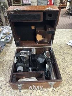 WW2 US Army Air Forces A-10a Aircraft Bubble Sextant w wood case. Mfg by Ansco