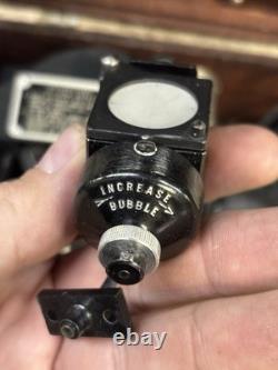 WW2 US Army Air Forces A-10a Aircraft Bubble Sextant w wood case. Mfg by Ansco