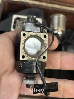 WW2 US Army Air Forces A-10a Aircraft Bubble Sextant w wood case. Mfg by Ansco