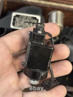 WW2 US Army Air Forces A-10a Aircraft Bubble Sextant w wood case. Mfg by Ansco