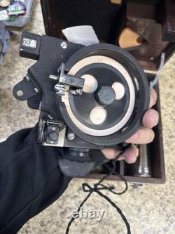 WW2 US Army Air Forces A-10a Aircraft Bubble Sextant w wood case. Mfg by Ansco
