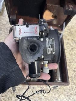 WW2 US Army Air Forces A-10a Aircraft Bubble Sextant w wood case. Mfg by Ansco