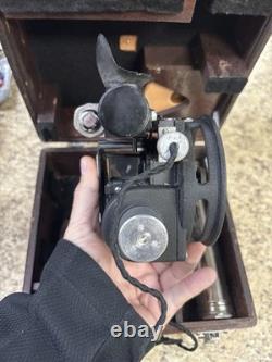 WW2 US Army Air Forces A-10a Aircraft Bubble Sextant w wood case. Mfg by Ansco