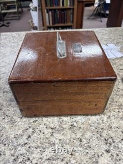 WW2 US Army Air Forces A-10a Aircraft Bubble Sextant w wood case. Mfg by Ansco