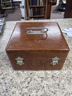 WW2 US Army Air Forces A-10a Aircraft Bubble Sextant w wood case. Mfg by Ansco