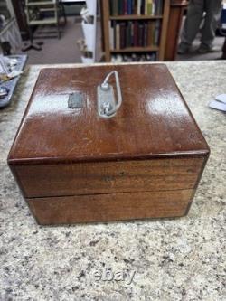 WW2 US Army Air Forces A-10a Aircraft Bubble Sextant w wood case. Mfg by Ansco