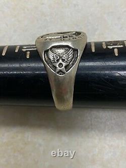 WW2 US Army Air Forces Aerial Gunner Sterling Ring Size 11 1/2 12