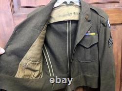 WW2 US Army Air Forces Ike Jacket Sergeant 5th Army Patch Named Uniform WWII BIN