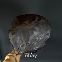 WW2 US Army Air Forces Pilot Leather A-11 Helmet Aviator Cap Fox Chase