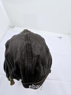 WW2 US Army Air Forces Type A-11 Spec 3189 Leather Flight Cap Helmet Large