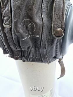 WW2 US Army Air Forces Type A-11 Spec 3189 Leather Flight Cap Helmet Large