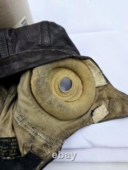 WW2 US Army Air Forces Type A-11 Spec 3189 Leather Flight Cap Helmet Large