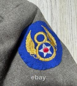 WW2 US Army Eisenhower Ike Jacket Tunic 36S 8th Air Corps with British Made Patch