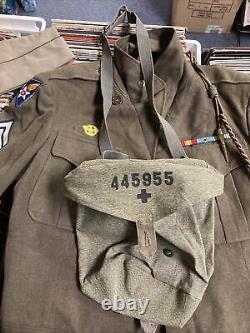 WW2 US Army Military US 9th And 12th Air Force Uniform Jacket 36R Hat And Pack