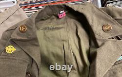 WW2 US Army Military US 9th And 12th Air Force Uniform Jacket 36R Hat And Pack