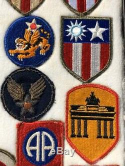 WW2 US Patch Collection Airborne 82nd Army USGI Tigers Air Corps Burma Division