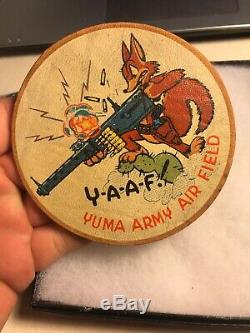 WW2 US Yuma Army Air Field Patch On Leather Mint Beauty Scarce C315