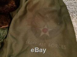 WW2 US army air forces B15 flight jacket size 36 zipper broken