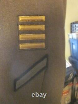 WW2 U. S. ARMY 9th AIR FORCE ETO FIELD JACKET aka IKE JACKET & TROUSERS V/G