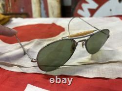 WW2 U. S. Army Air Force Uniform Hat Cap Patch Medal Wings Pilot Aviator Glasses