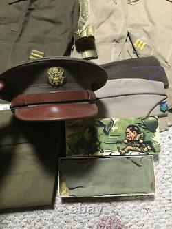 WW2 WWII Army Air Force Uniform Ike Shirt Pants Socks Hats Awards Field Gear Lot